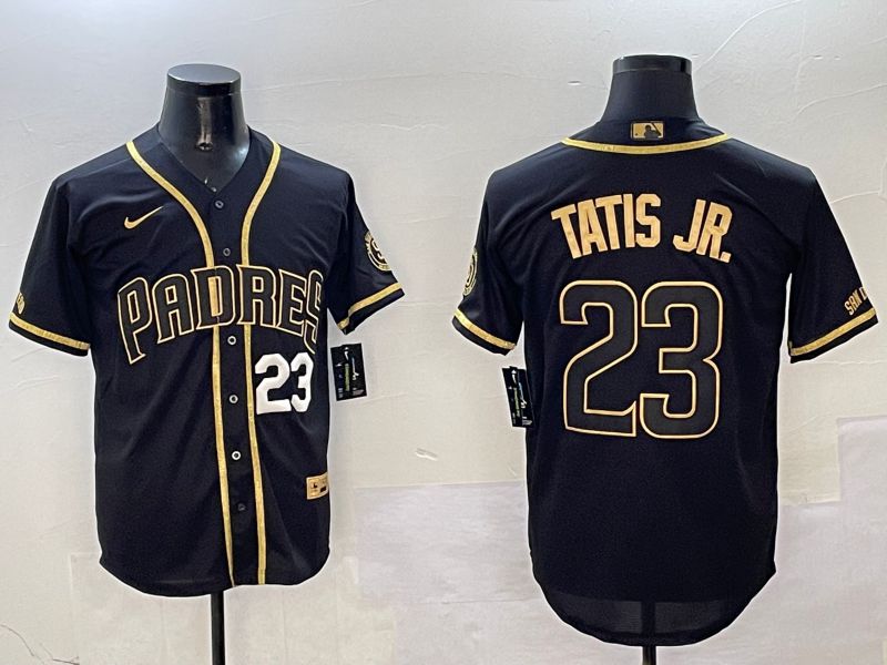 Men San Diego Padres #23 Tatis jr Black Gold Game 2025 Nike MLB Jersey style 5->san diego padres->MLB Jersey